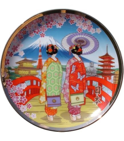 飾皿　置物 Amazon.co.jp: gannbarou 飾り皿 飾皿 絵皿 置物 海外 土産 セラミック